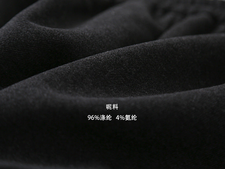 【LD11044】實拍厚款毛呢西裝短褲後鬆緊腰251202