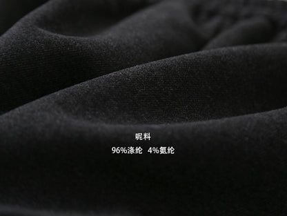 【LD11044】實拍厚款毛呢西裝短褲後鬆緊腰251202