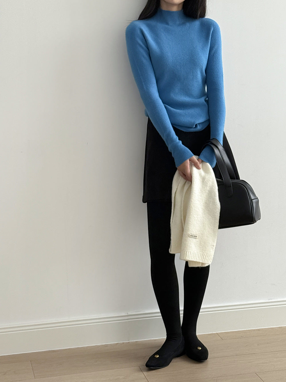 【Y315】實拍高級感半高領針織衫（棉羊毛4%)251106