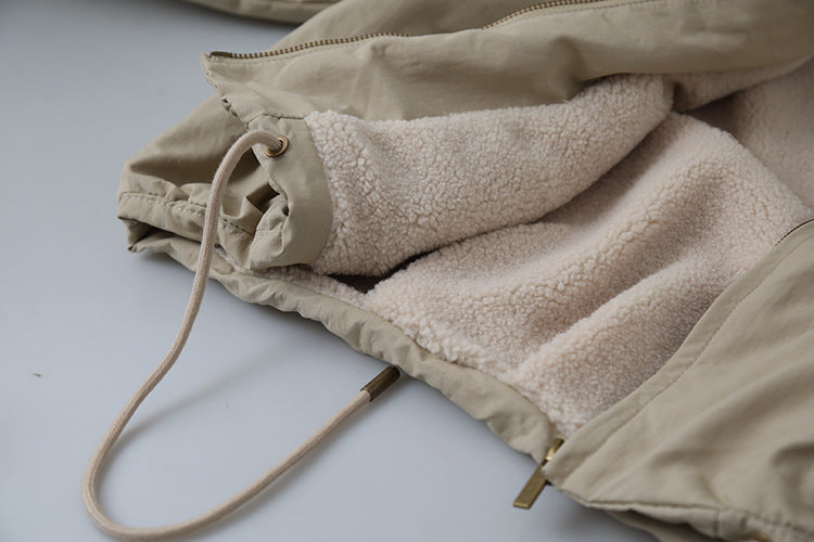 【LD11031】實拍冬天高級感加厚立領羊羔毛保暖夾克外套251124