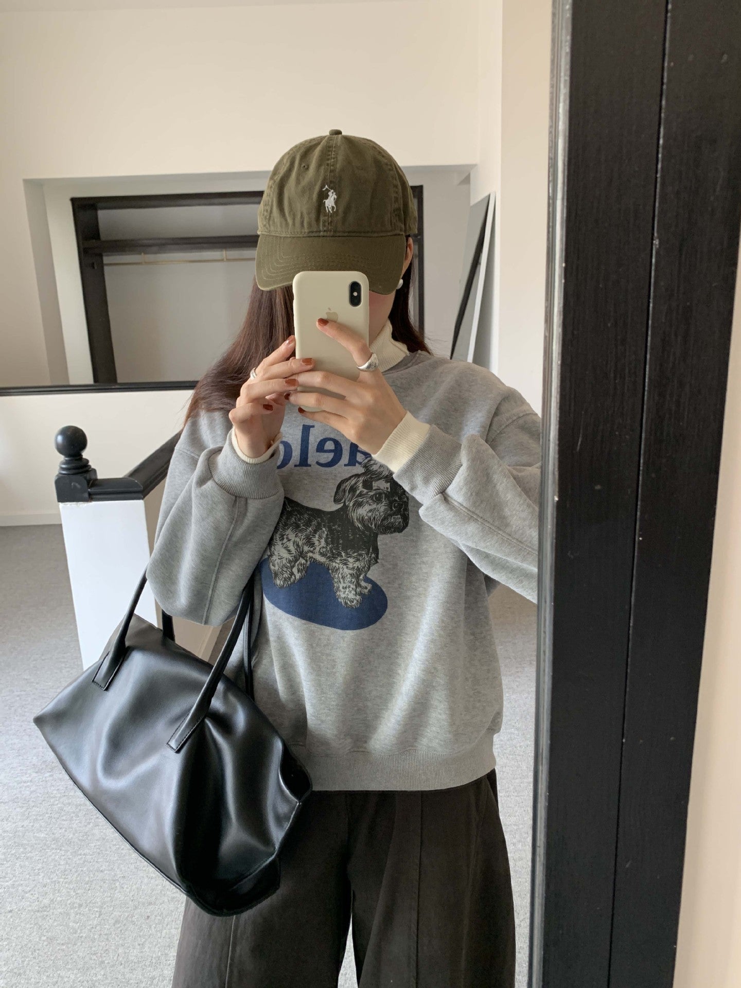 【H5496】實拍韓系小狗印花加絨厚棉衛衣251118