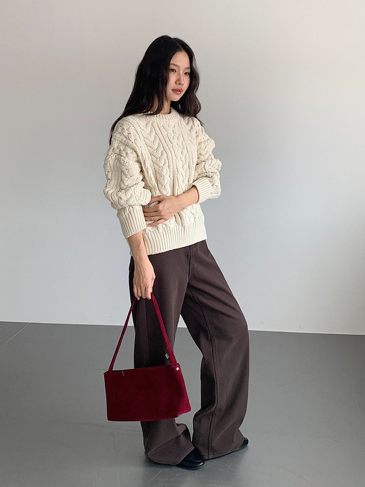 【LD11010】實拍S~XL復古加絨加厚高腰直筒牛仔褲251110