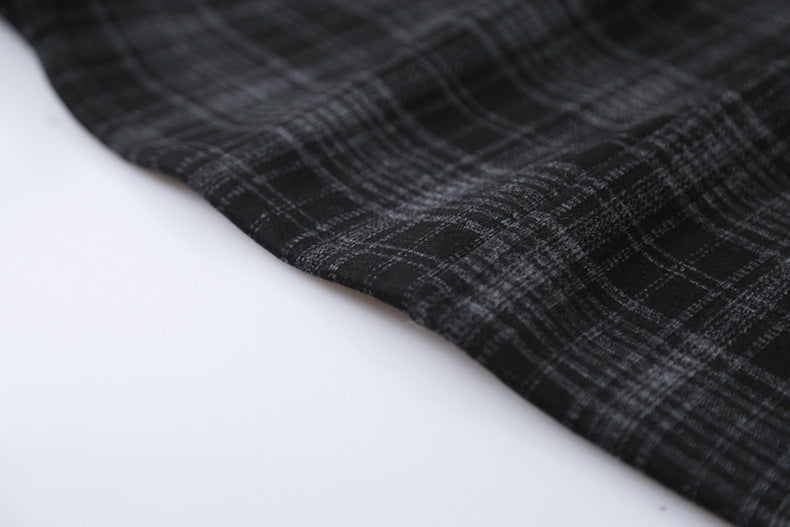 【LD11071】實拍氣質復古格紋毛呢a字裙251209