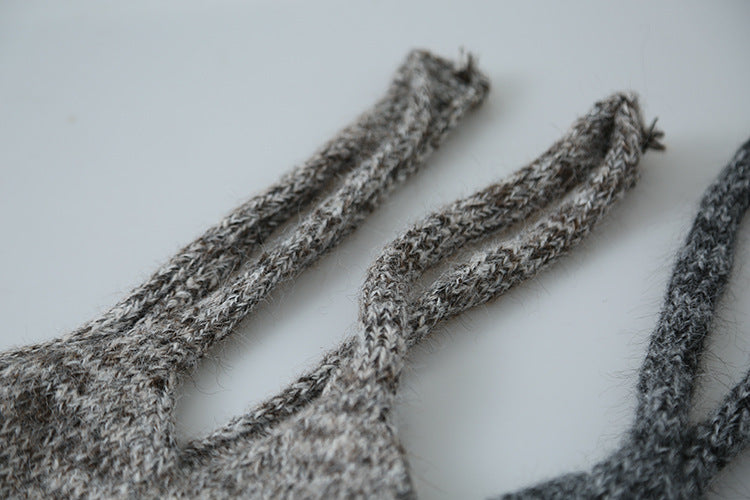 【LD3296】實拍輕奢復古寬翻領厚實針織外套＋針織包251103