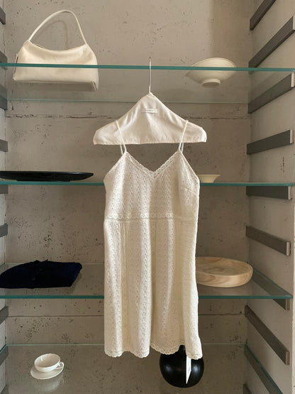 【LR2232】實拍imiss層次疊穿必備！蕾絲V領吊帶洋裝260305