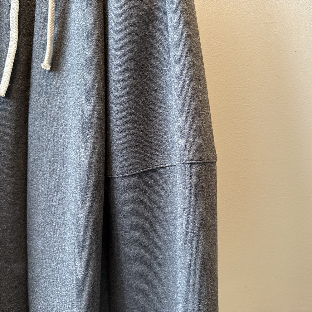 【Y82678】 實拍鬆緊腰抽繩顯瘦闊腿九分褲裙251023