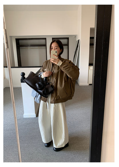 【H5526】實拍兩面穿|絨毛加厚棉服風衣外套251125