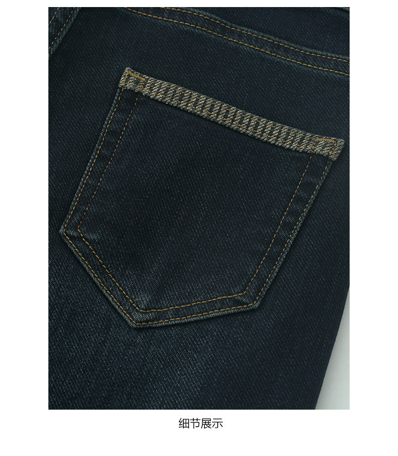 【H5483】實拍S~XL復古加厚水洗直筒牛仔褲251109