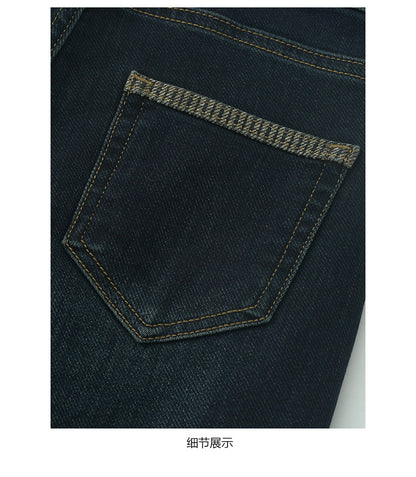 【H5483】實拍S~XL復古加厚水洗直筒牛仔褲251109