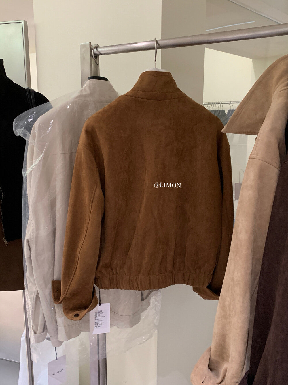 【L9150】實拍檸檬復古寬鬆羊津絨工裝長袖短外套251117