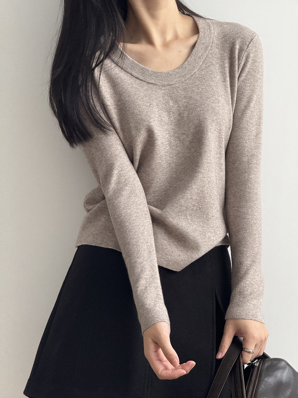 【Y275】實拍冬季U領長袖針織衫251106