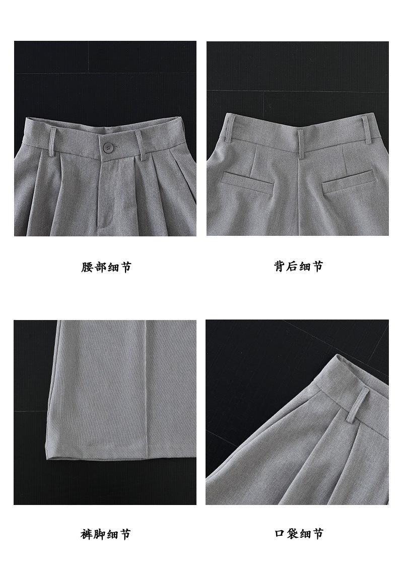 【cimz2001】 極簡俐落・顯瘦垂墜感西裝落地休閒寬褲260903