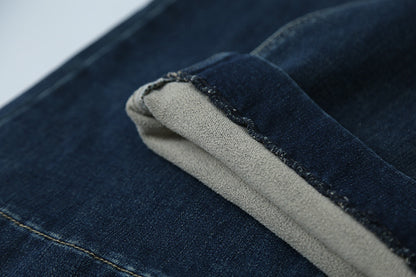 【LD3286】實拍S~XL冬季植絨加絨高腰彈力牛仔褲+鑰匙扣251103