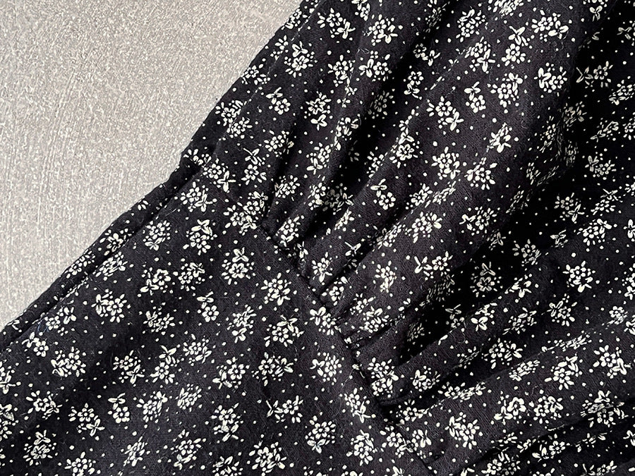 【cimz1729】實拍復古時髦碎花加絨長裙251128