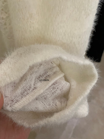 【L9359】實拍檸檬秋冬重工鈎花蕾絲寬鬆連帽蕾絲衫251117