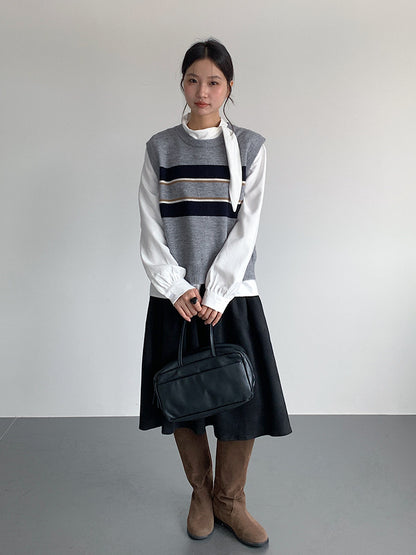 【LD11016】實拍冬季復古麂皮絨A字裙251110