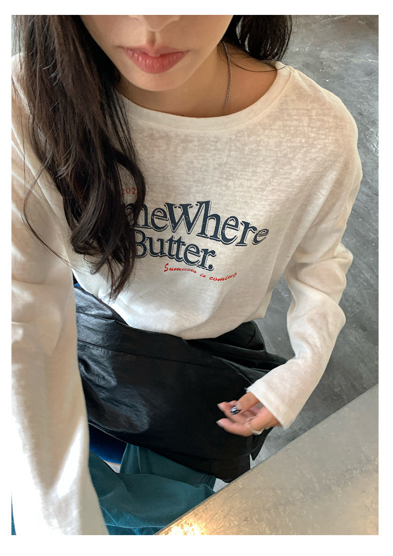 【H5389】實拍簡約休閒韓系長袖T恤250902