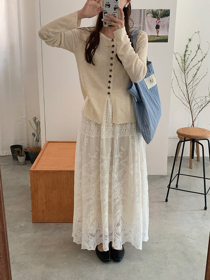 【L9702】實拍絕美四季穿的重工蕾絲長裙251117