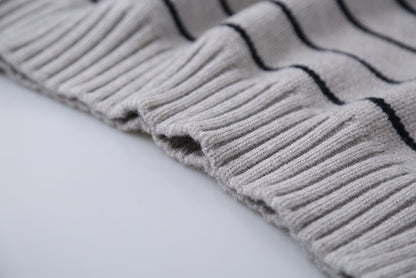 【LD11063】實拍復古條紋加厚棉羊絨針織毛衣251209