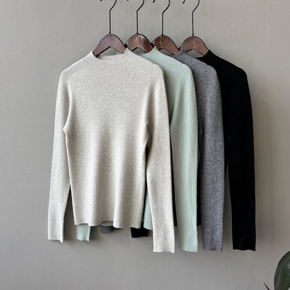 【Y315】實拍高級感半高領針織衫（棉羊毛4%)251106