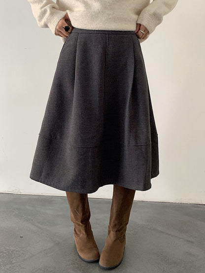 【LD11046】實拍miu感花苞毛尼a字裙251202