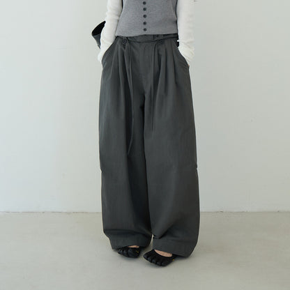 【LD11167】實拍春夏舒適高腰休閒西裝褲260309