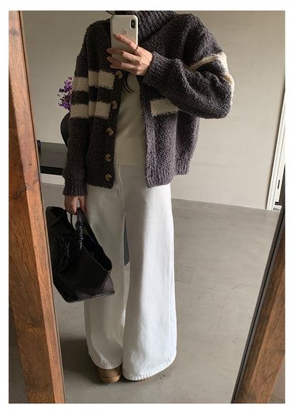 【H5512】實拍S~XL韓國保暖加絨白色牛仔褲251118