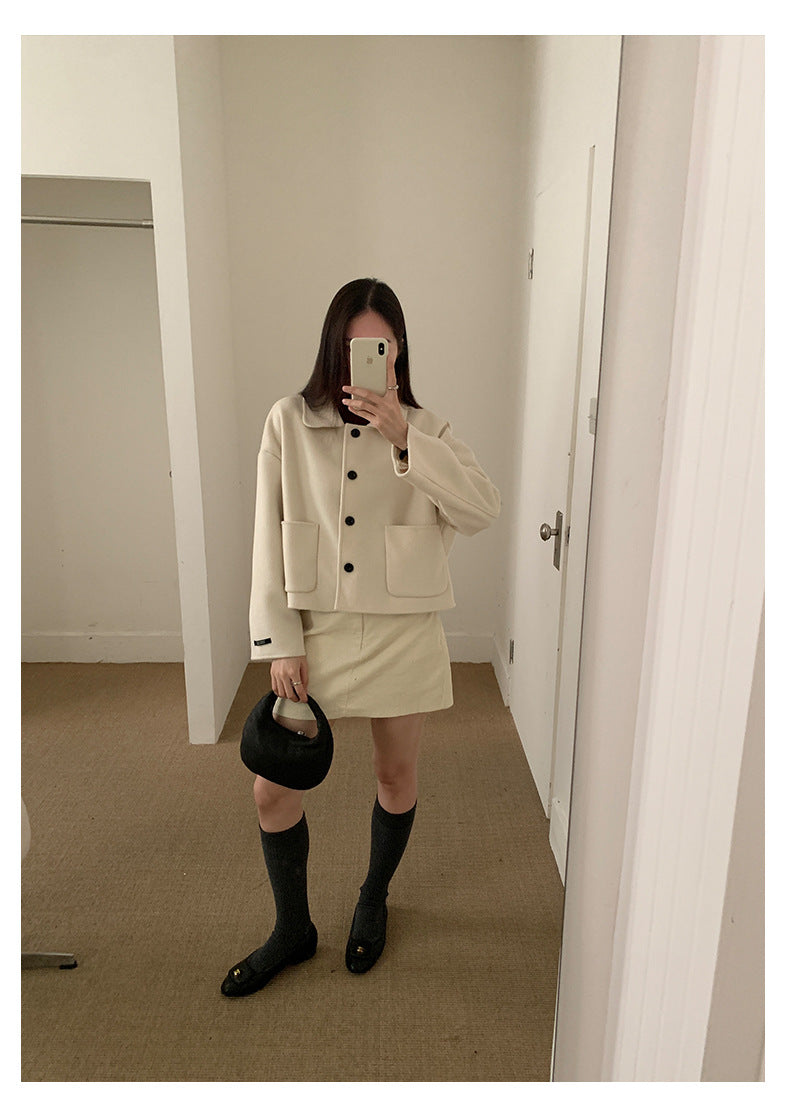 【H562】實拍秋冬S~XL必備復古高腰燈芯絨A字裙251021