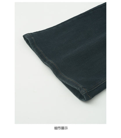 【H5477】實拍S~XL復古加厚高腰直筒牛仔褲251109