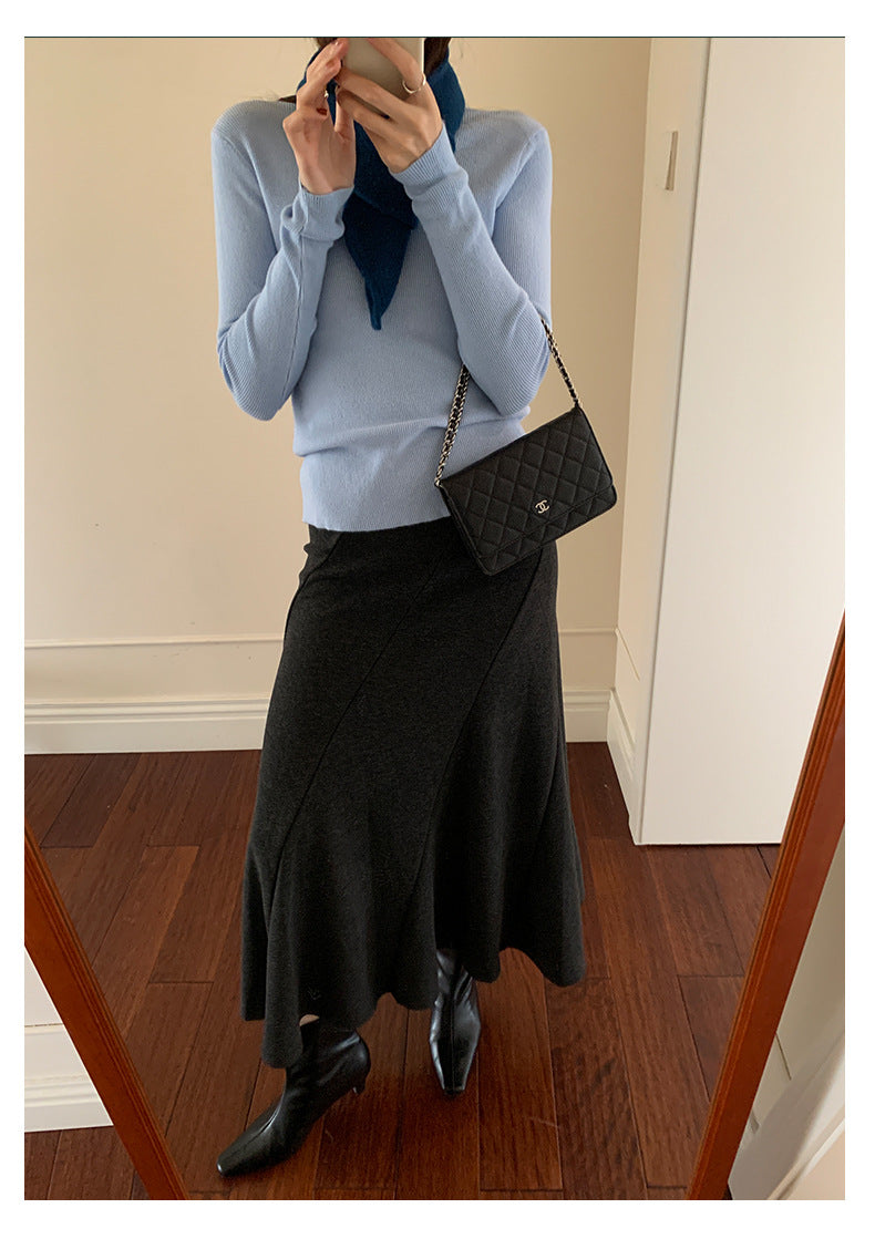 【H5520】實拍冬季法式高級魚尾裙251125