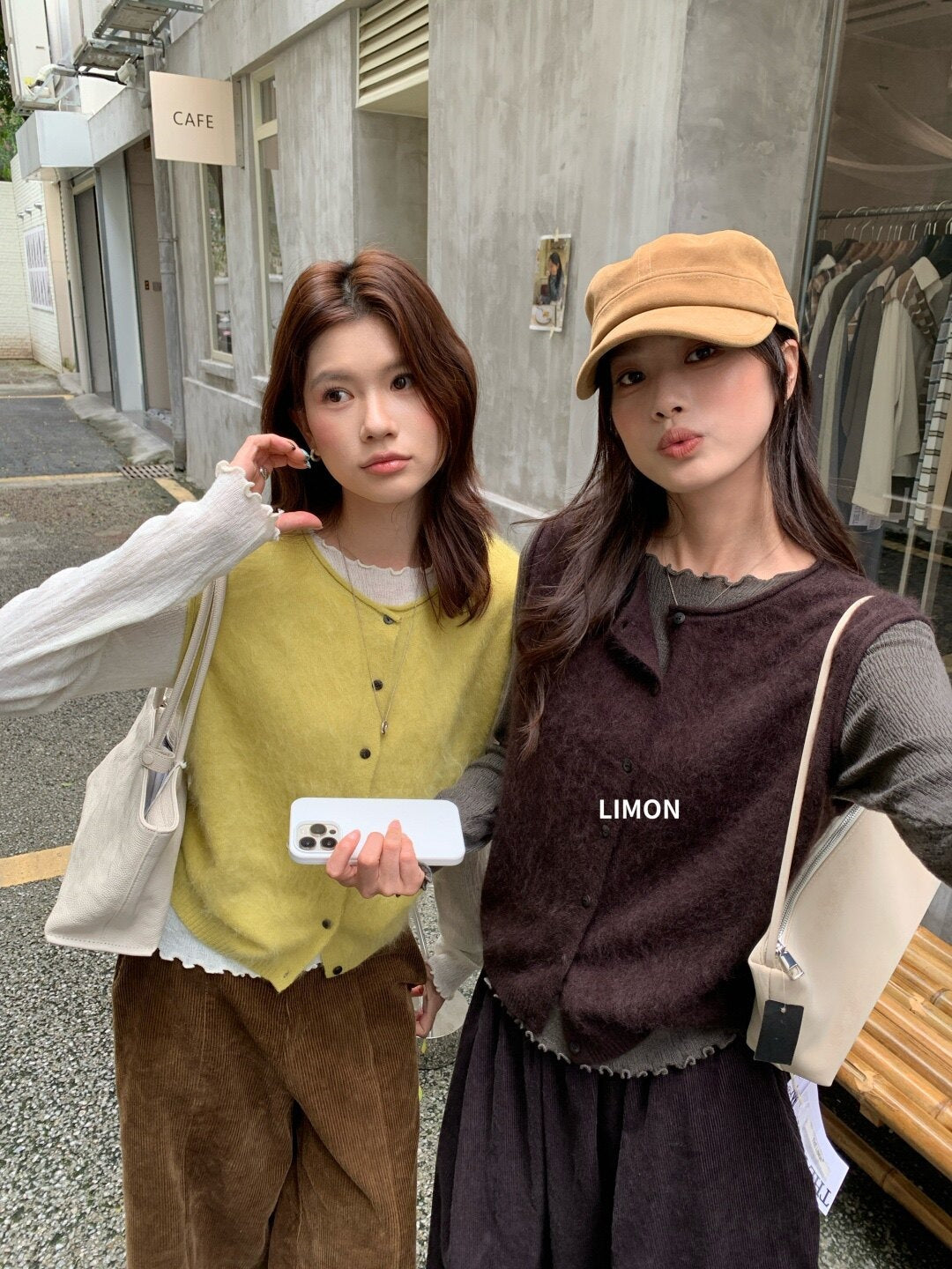 【LNM8599】檸檬家極簡肌理感・木耳邊圓領長袖針織衫260916