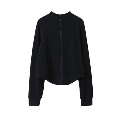 【LD3293】實拍立領雙頭拉鍊衞衣外套251103