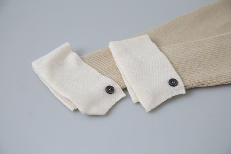 【LD11026】實拍絕美法式針織坑條假2件針織衫251124