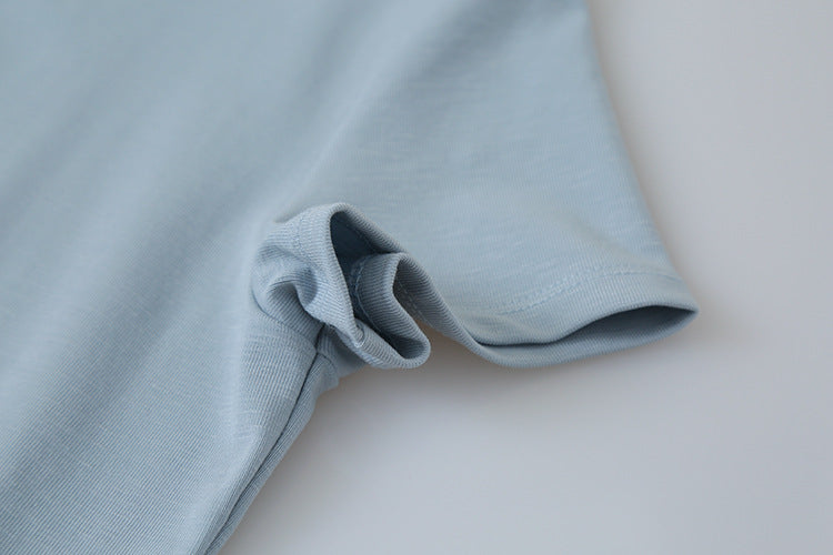 【LD11181】衣櫃必備基礎款☁️純色正肩顯瘦圓領短版短袖T恤260324