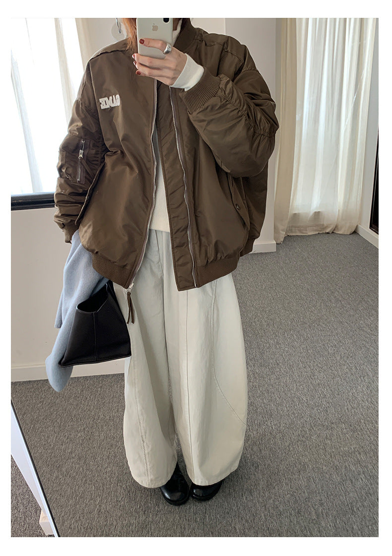 【H5526】實拍兩面穿|絨毛加厚棉服風衣外套251125