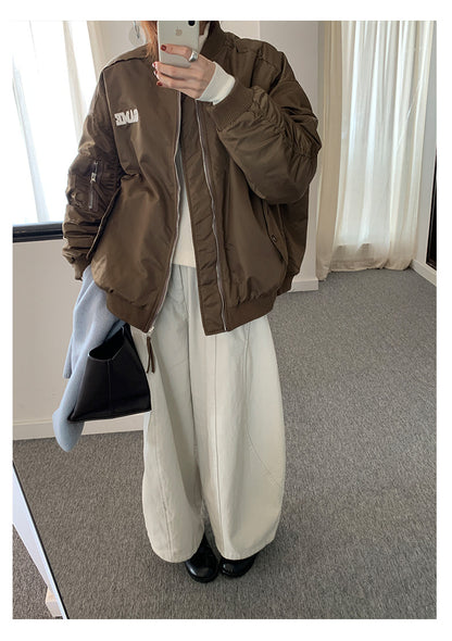 【H5526】實拍兩面穿|絨毛加厚棉服風衣外套251125