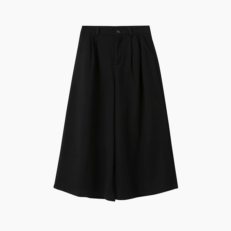 【LD11035】實拍S~L韓版寬鬆高腰毛呢加絨加厚九分褲251124