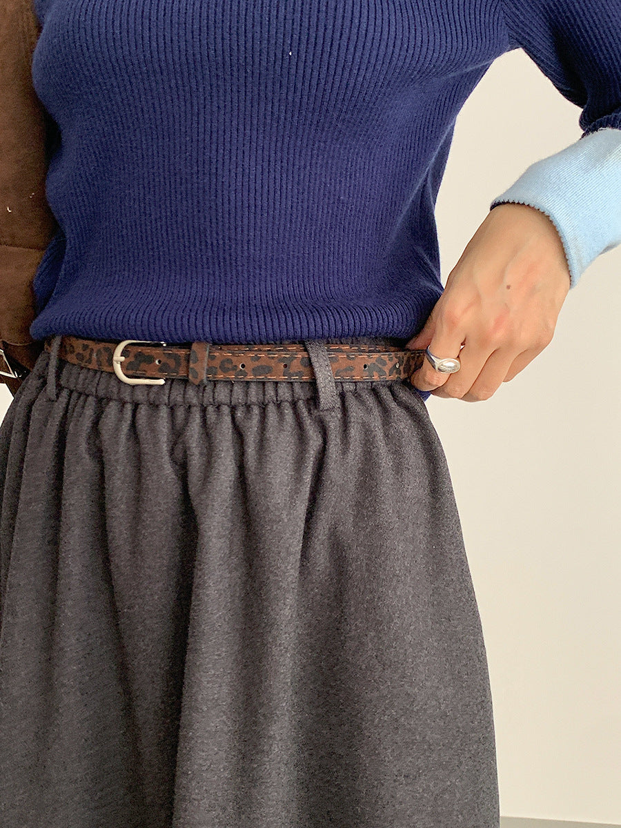 【LD11034】實拍毛呢超顯瘦保暖高腰大裙擺a字裙251124