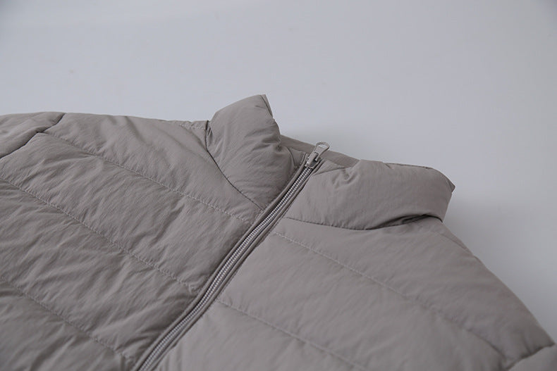 【LD11067】實拍簡約設計保暖立領含絨棉服外套（白鴨絨50%)
251209