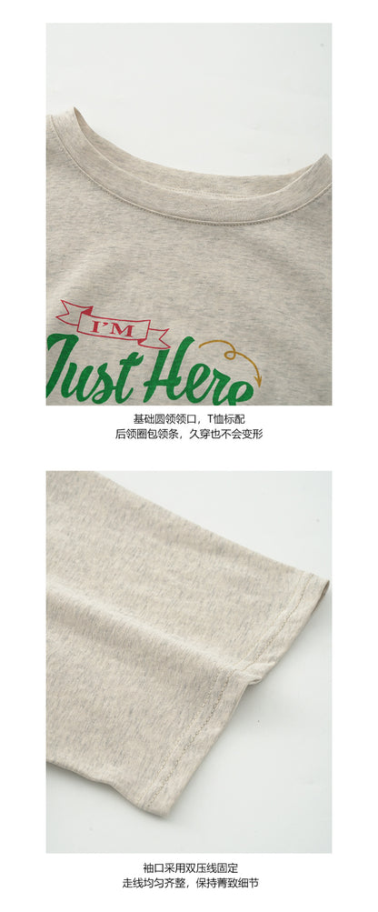 【H5062】實拍美式字母印花棉質短袖T恤250224