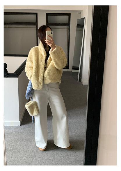 【H5506】實拍 溫柔輕奢皮毛一體保暖仿皮草大衣外套251118