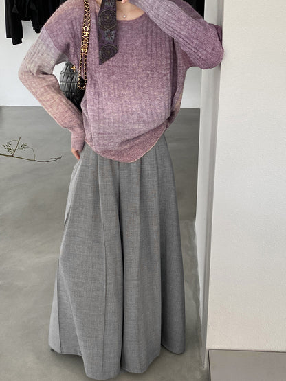 【cim0679】實拍韓國彩虹漸變長袖針織衫（羊毛11%)251114