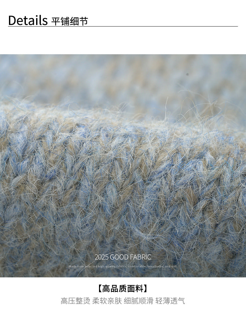 【H5505】實拍復古氣質花紗加厚針織毛衣251118