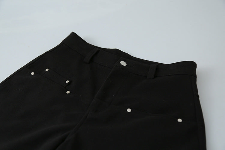 【LD3302】實拍S~XL秋冬顯瘦直筒毛呢休閒褲251103