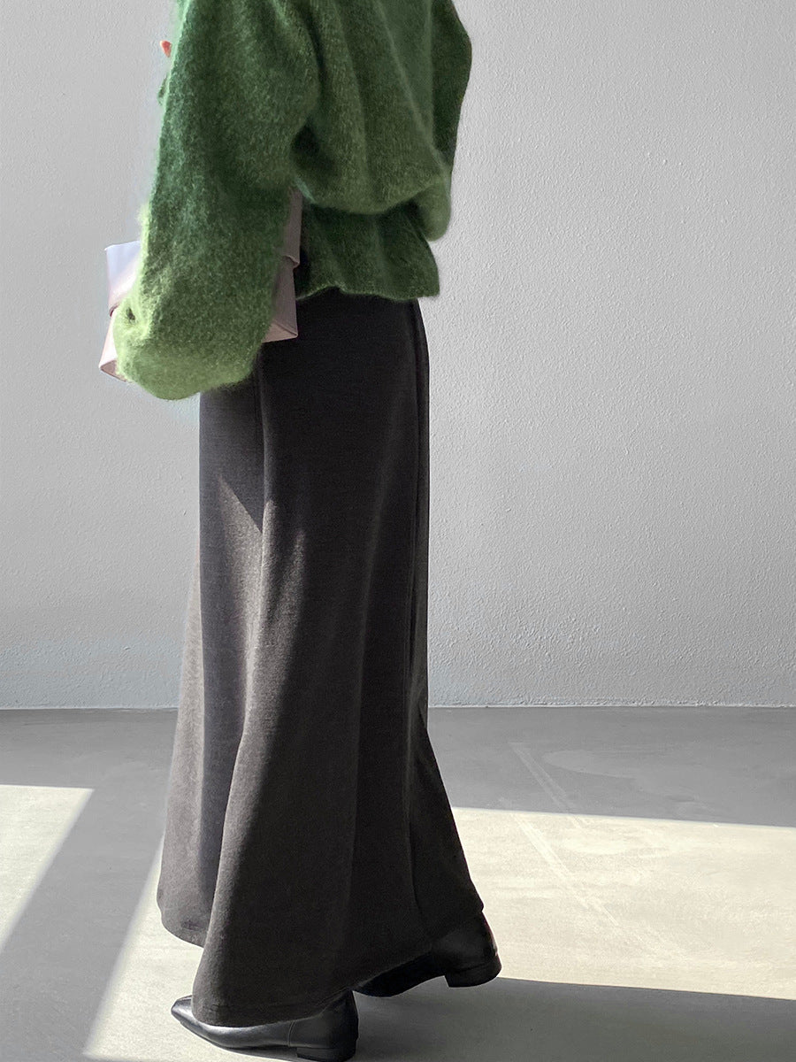 【cimz1722】實拍高級雙面絨感保暖顯瘦直筒裙251201