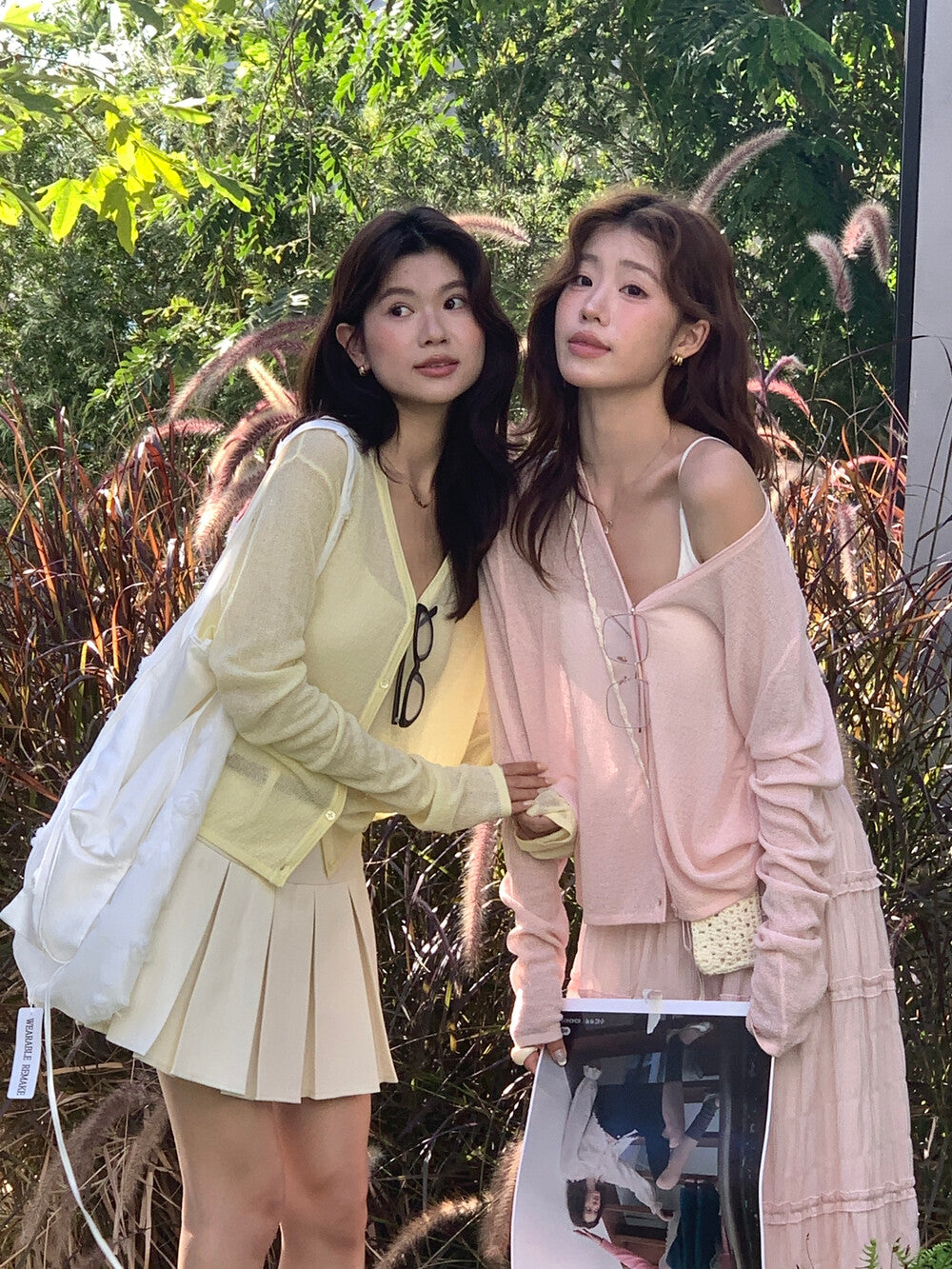【LT329】實拍檸檬夏日冷氣房必備☁️輕盈天絲亞麻V領寬鬆防曬針織小外套260318