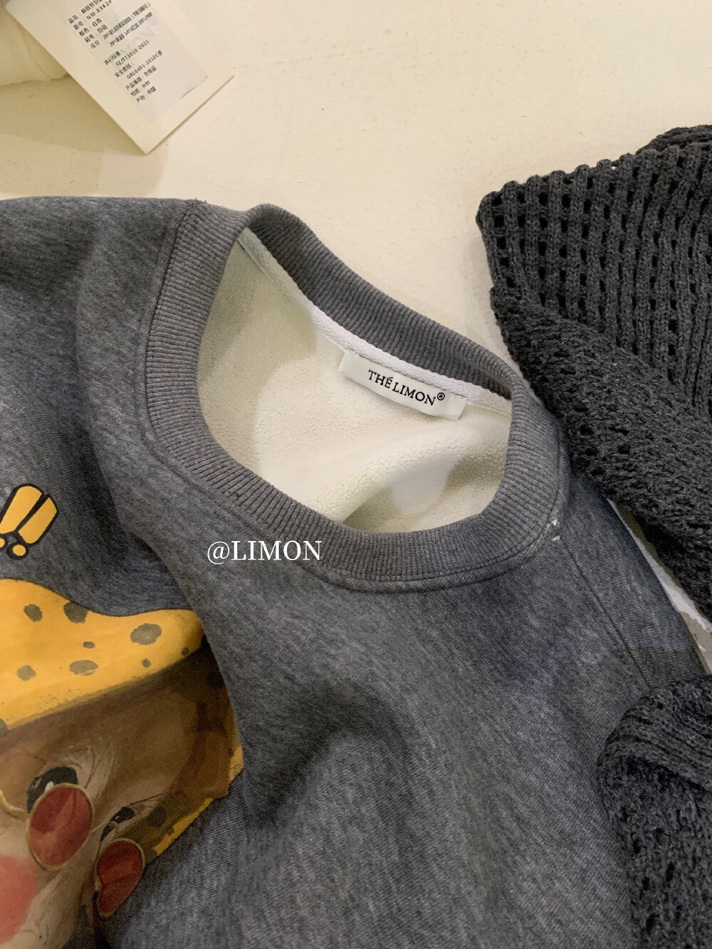 【L9295】實拍檸檬秋冬狗狗印花加絨衞衣+針織披肩251117