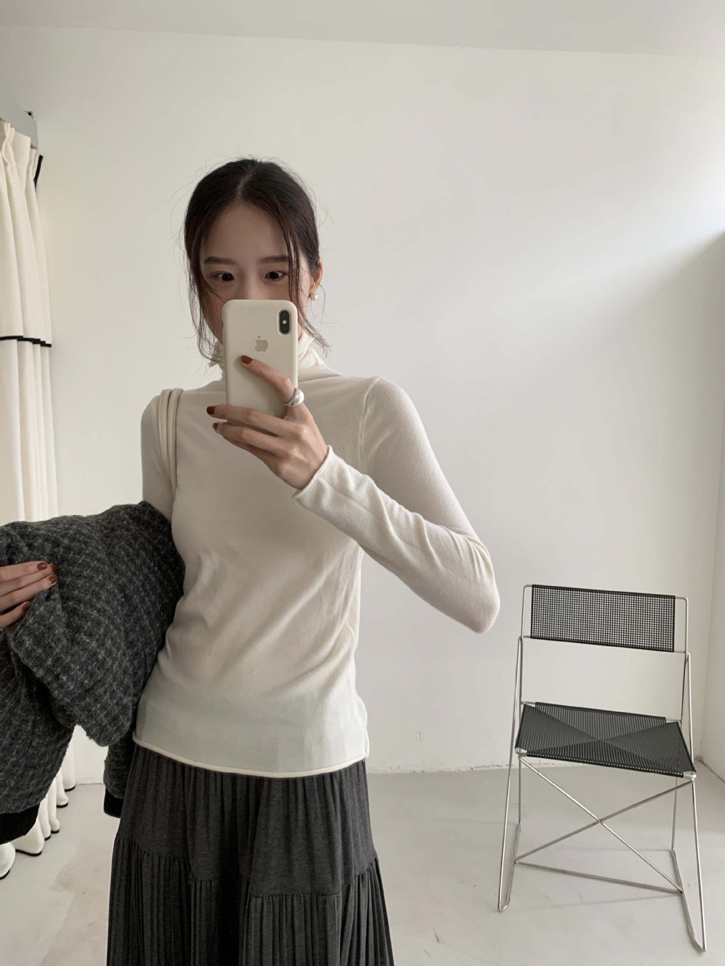 【H5481】實拍基礎6色堆堆領毛針織T恤251109