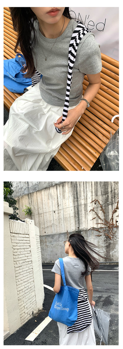 【H5100】實拍簡約6色舒適棉質後背刺繡T恤250310