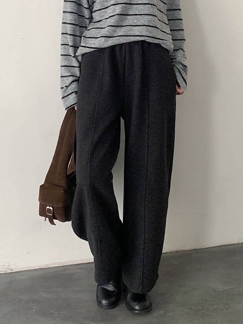 【LD11047】實拍休閒加絨加厚彎刀褲251202